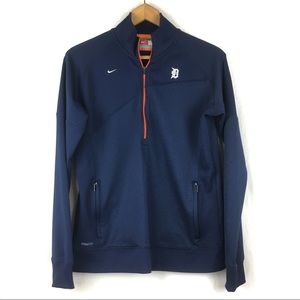 Nike MLB DriFit Detroit Tigers 1/4 Zip Pullover LG